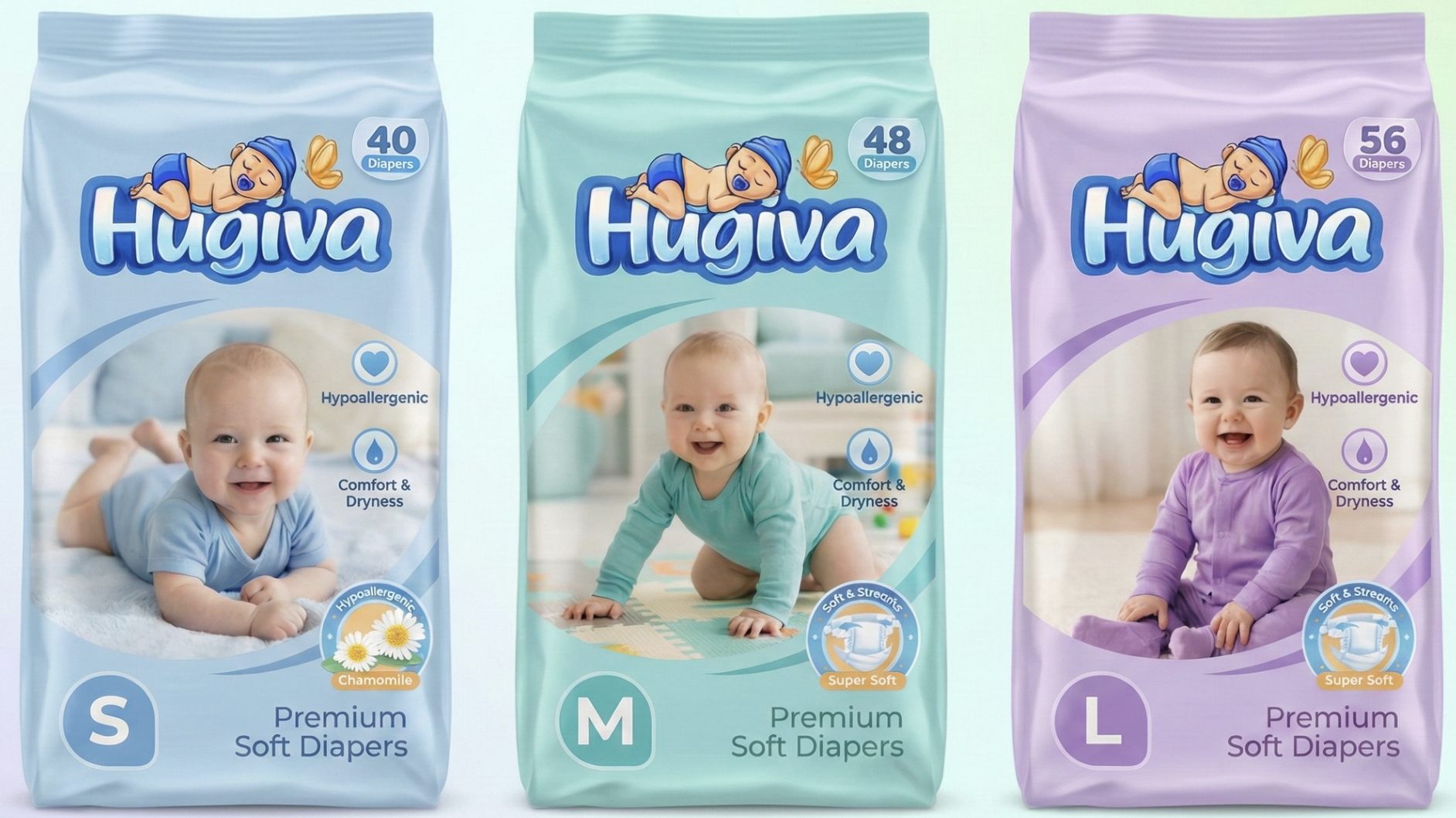 HUGIVA Sensitive Skin Diapers